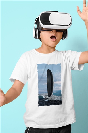 Unisex Geliş Arrival Baskılı Beyaz Çocuk Tshirt