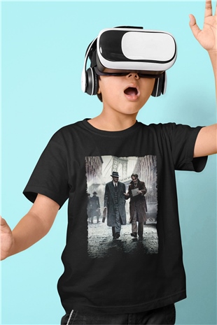 Unisex Genius Baskılı Siyah Çocuk Tshirt
