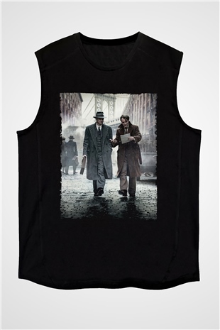 Unisex Genius Baskılı Siyah Kolsuz Tshirt