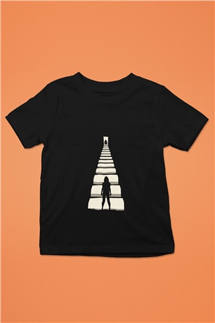Unisex Gizli Gerçek (Run) Baskılı Siyah Çocuk Tshirt