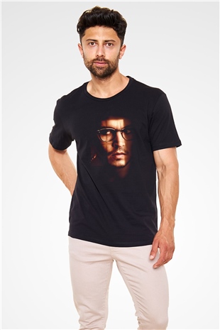 Gizli Pencere (Secret Window) Baskılı Siyah T-Shirt