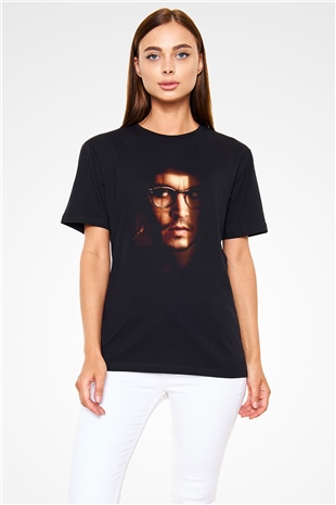 Gizli Pencere (Secret Window) Baskılı Siyah T-Shirt
