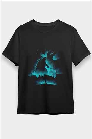 Godzilla II Canavarlar Kralı (Godzilla King of the Monsters) Baskılı Siyah T-Shirt