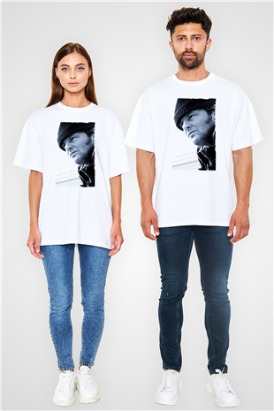 Unisex Guguk Kuşu (One Flew Over the Cuckoos Nest) Baskılı Beyaz Oversize Oversize T-shirt