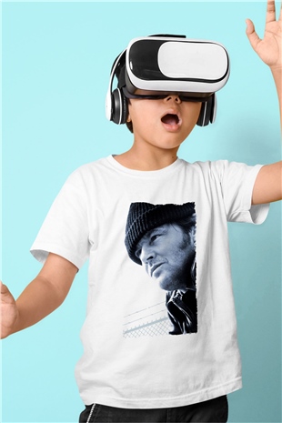Unisex Guguk Kuşu (One Flew Over the Cuckoos Nest) Baskılı Beyaz Çocuk Tshirt