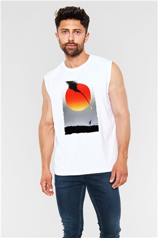 Unisex Güneş İmparatorluğu (Empire of the Sun) Baskılı Beyaz Kolsuz Tshirt