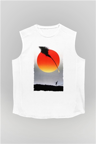 Unisex Güneş İmparatorluğu (Empire of the Sun) Baskılı Beyaz Kolsuz Tshirt