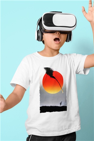Unisex Güneş İmparatorluğu (Empire of the Sun) Baskılı Beyaz Çocuk Tshirt