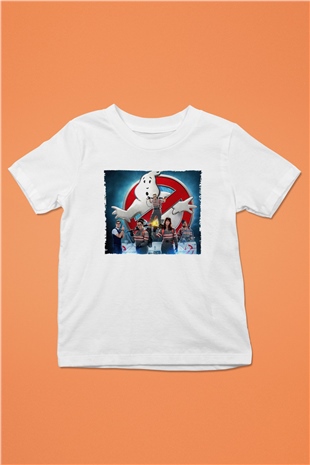 Unisex Hayalet Avcıları (Ghostbusters) Baskılı Beyaz Çocuk Tshirt