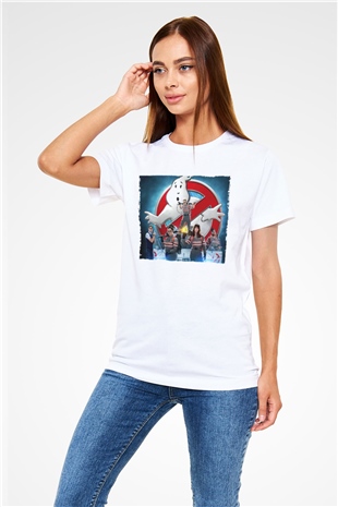 Hayalet Avcıları (Ghostbusters) Baskılı Beyaz Tshirt