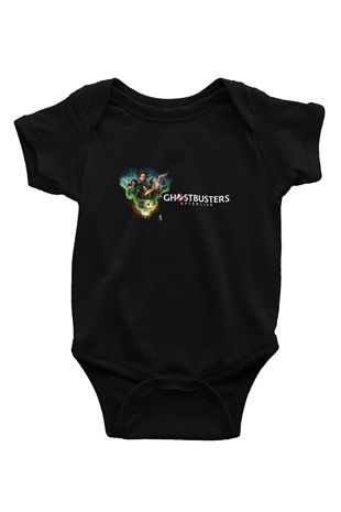 Unisex Hayalet Avcıları Öteki Dünya (Ghostbusters Afterlife) Baskılı Siyah Bebek Body - Zıbın