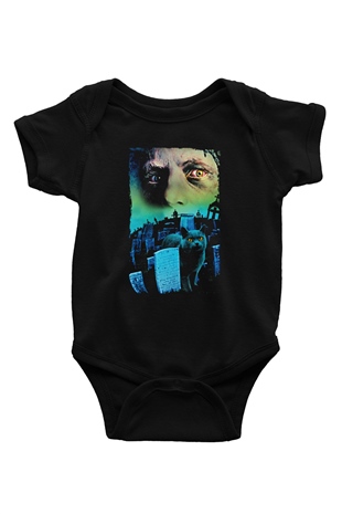 Unisex Hayvan Mezarlığı (Pet Sematary) Baskılı Siyah Bebek Body - Zıbın