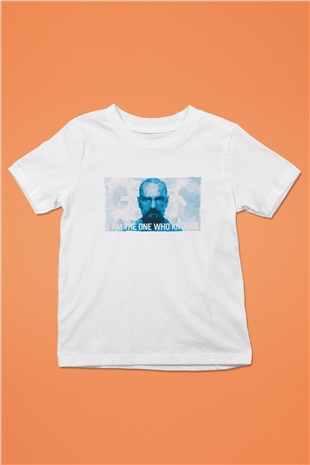 Unisex Heisenberg - Breaking Bad Baskılı Beyaz Çocuk Tişört