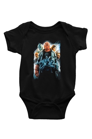 Unisex Hellboy Baskılı Siyah Çocuk Unisex Tişört
