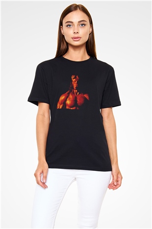 Hellboy Baskılı Siyah T-Shirt