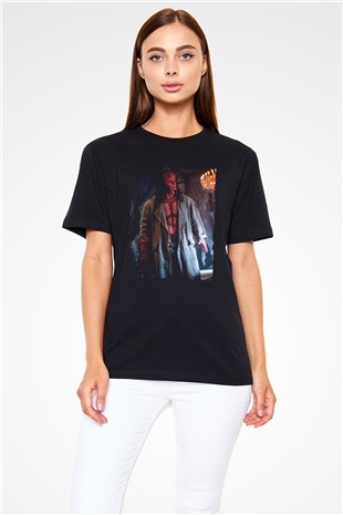 Hellboy Baskılı Siyah Tişört
