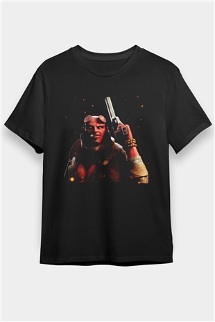 Hellboy Baskılı Siyah Tshirt