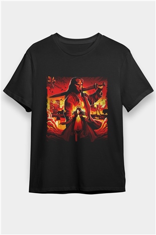 Hellboy Baskılı Siyah T-shirt