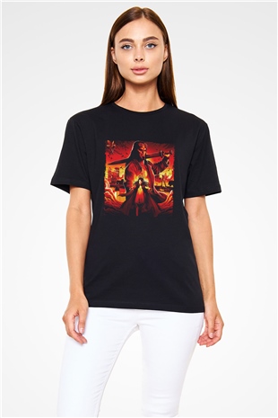 Hellboy Baskılı Siyah T-shirt