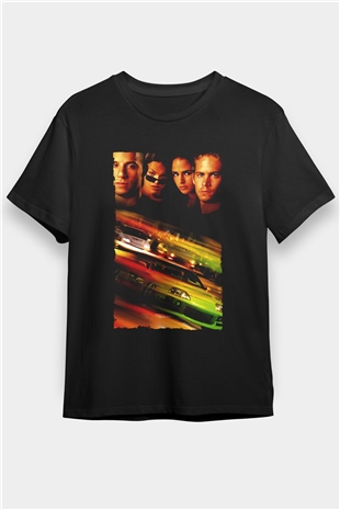 Hızlı ve Öfkeli (Fast & Furious) Baskılı Siyah Tişört