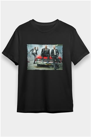 Hızlı ve Öfkeli Hobbs ve Shaw (Hobbs & Shaw) Baskılı Siyah T-Shirt