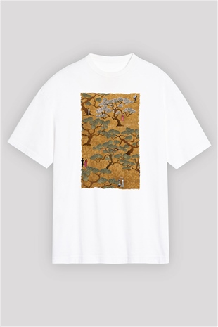 Unisex Hizmetçi (The Handmaiden) Baskılı Beyaz Oversize Oversize T-shirt
