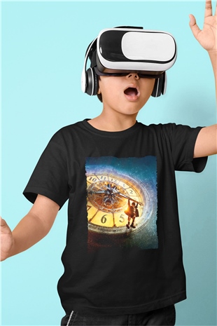 Unisex Hugo Baskılı Siyah Çocuk Tshirt