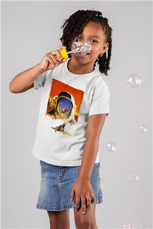 Unisex Hükmedenler - Capricorn Baskılı Beyaz Çocuk Tshirt