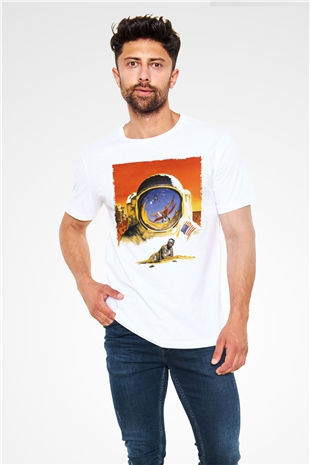 Hükmedenler - Capricorn Baskılı Beyaz Tshirt