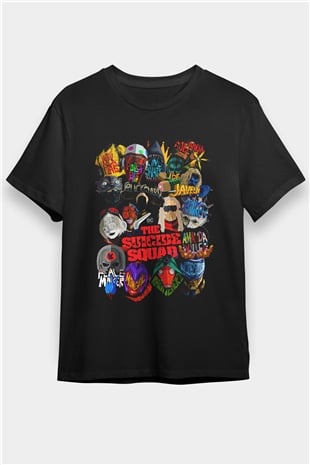 İntihar Timi (The Suicide Squad) Baskılı Siyah T-Shirt