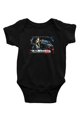 Unisex İntikam Yolu (Drive Angry) Baskılı Siyah Bebek Body - Zıbın