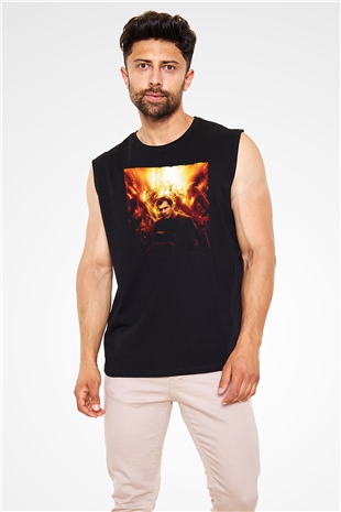 Unisex İşaretler (Signs) Baskılı Siyah Kolsuz Tişört