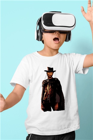 Unisex İyi, Kötü ve Çirkin (The Good, the Bad and the Ugly) Baskılı Beyaz Çocuk Tshirt
