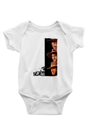 Unisex İyi, Kötü ve Çirkin (The Good, the Bad and the Ugly) Baskılı Bebek Body - Zıbın