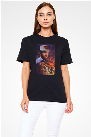 İyi, Kötü ve Çirkin (The Good, the Bad and the Ugly) Baskılı Siyah T-Shirt