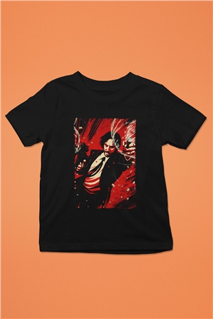 Unisex John Wick Baskılı Siyah Çocuk Tişört