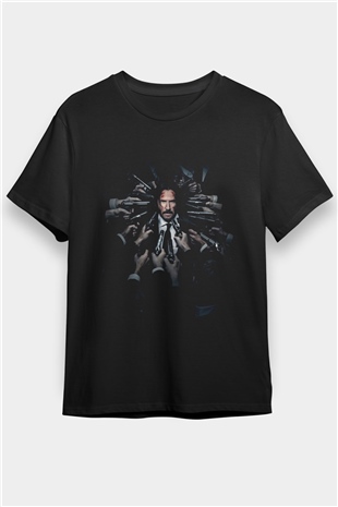John Wick Baskılı Siyah T-Shirt