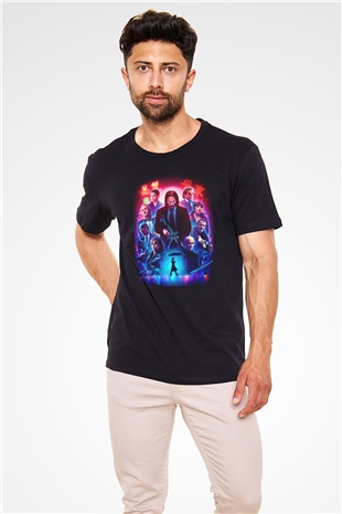John Wick Serisi (John Wick) Baskılı Siyah Tshirt