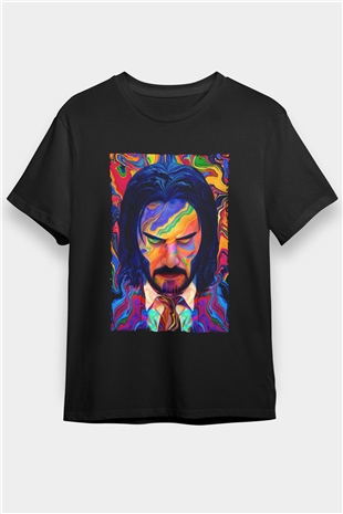 John Wick Serisi (John Wick) Baskılı Siyah T-Shirt