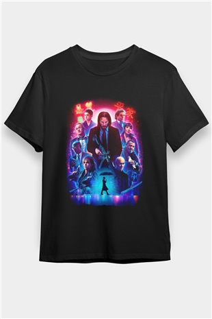 John Wick Serisi (John Wick) Baskılı Siyah Tshirt