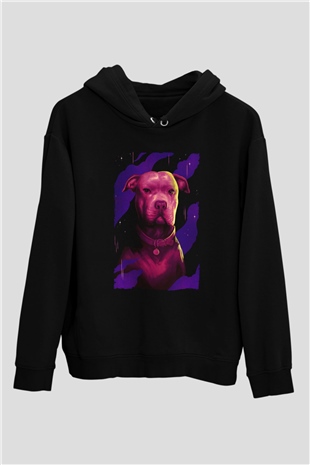 Unisex John Wick Serisi (John Wick) Baskılı Siyah Unisex Kapüşonlu Sweatshirt