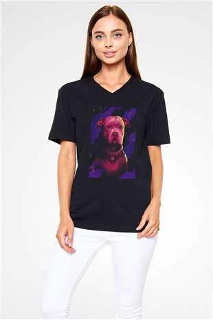 Unisex John Wick Serisi (John Wick) Baskılı Siyah Unisex V Yaka T-shirt