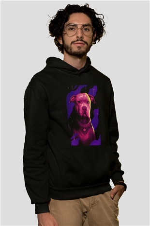 Unisex John Wick Serisi (John Wick) Baskılı Siyah Unisex Kapüşonlu Sweatshirt