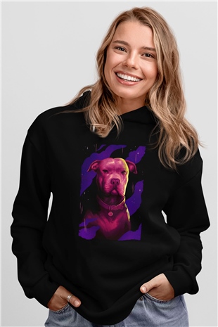 Unisex John Wick Serisi (John Wick) Baskılı Siyah Unisex Kapüşonlu Sweatshirt
