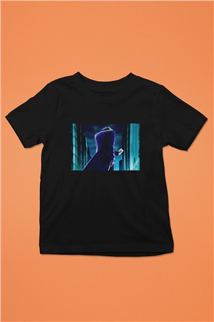 Unisex Joker Baskılı Siyah Çocuk Unisex Tişört