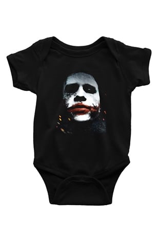 Unisex Joker Baskılı Siyah Çocuk Unisex Tshirt