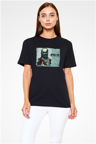 Joker Baskılı Siyah Tshirt