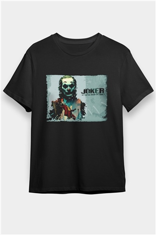 Joker Baskılı Siyah Tshirt