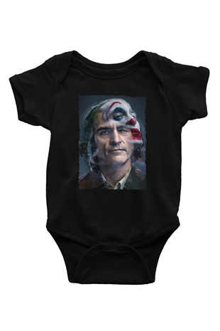 Unisex Joker Siyah Bebek Body - Zıbın