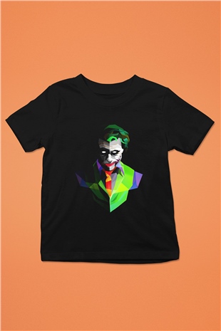 Unisex Joker Siyah Çocuk Unisex Tişört
